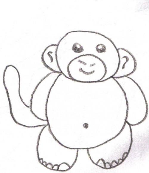 Comment dessiner un bébé singe Image
